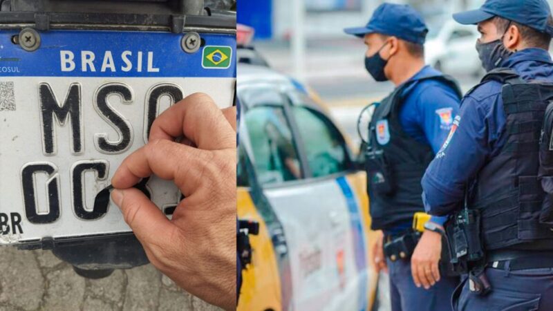 Motociclista é apreendido após ser flagrado com placa falsificada