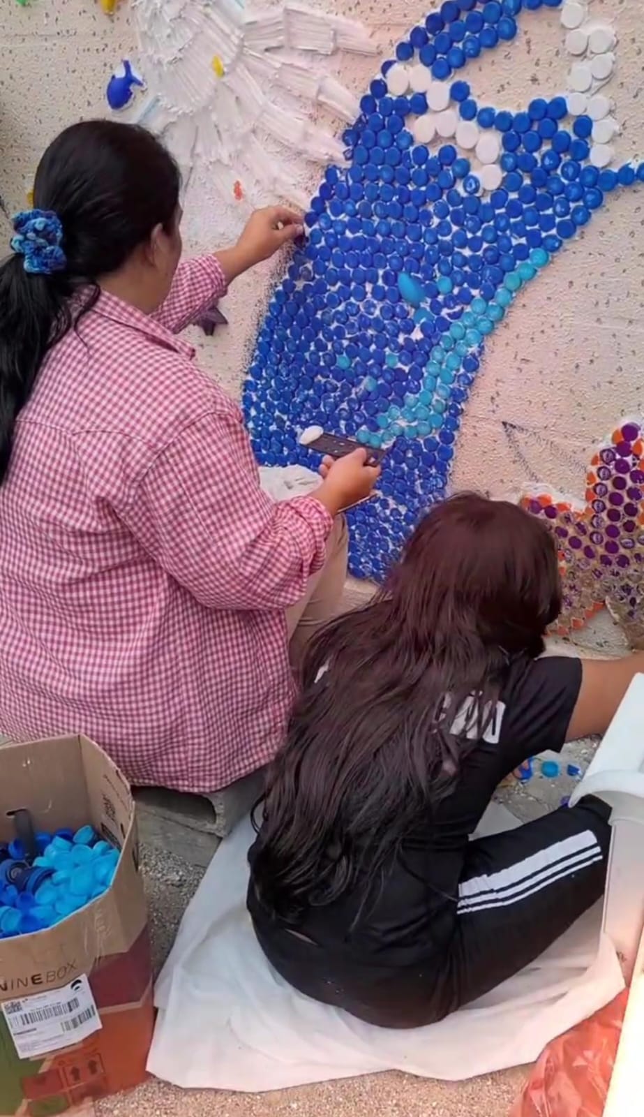 Instituto Goiamum inaugura Eco Mural com 30 mil tampinhas e fortalece arte e sustentabilidade na Serra