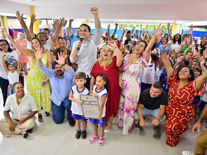 Pazolini inaugura CMEI Eldina Maria Soares Braga totalmente reformado e climatizado