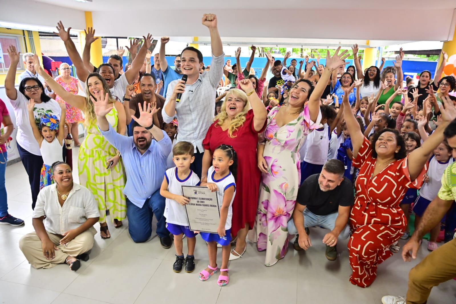 Pazolini inaugura CMEI Eldina Maria Soares Braga totalmente reformado e climatizado