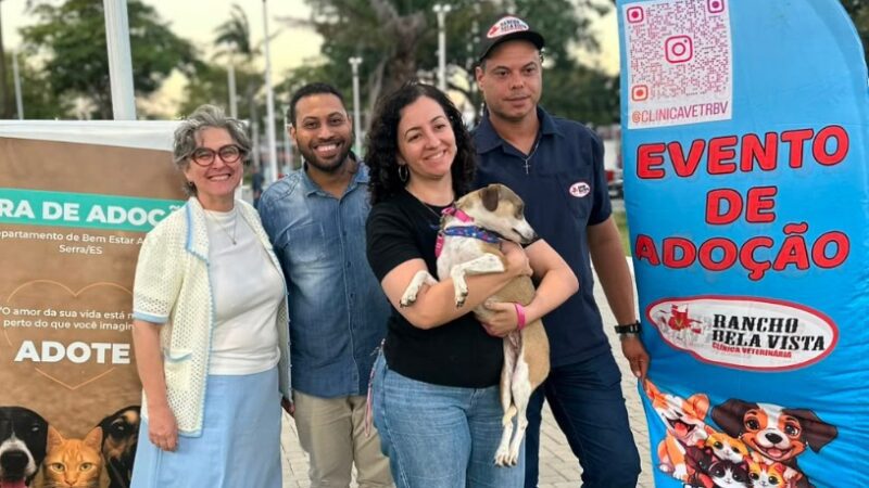 Feira de adoção na Serra busca novos lares para cães e gatos nesta terça-feira (23)